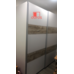 Шафа купеКайзер (L-Caiser) 2 ДСП Дорос Білий вставки Дуб Клондайк 180х60х213