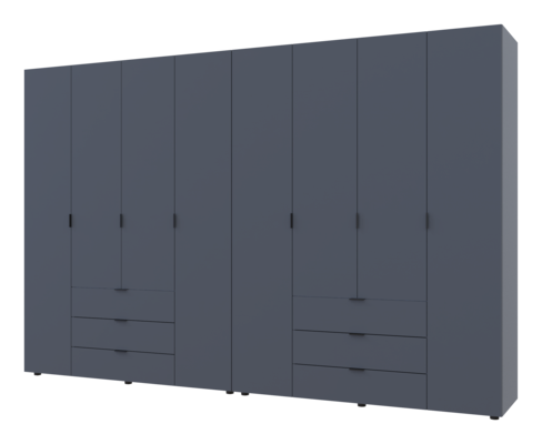 Шафа Гелар комплект 4+4 ДСП Дорос Графіт 310х49,5х203,4